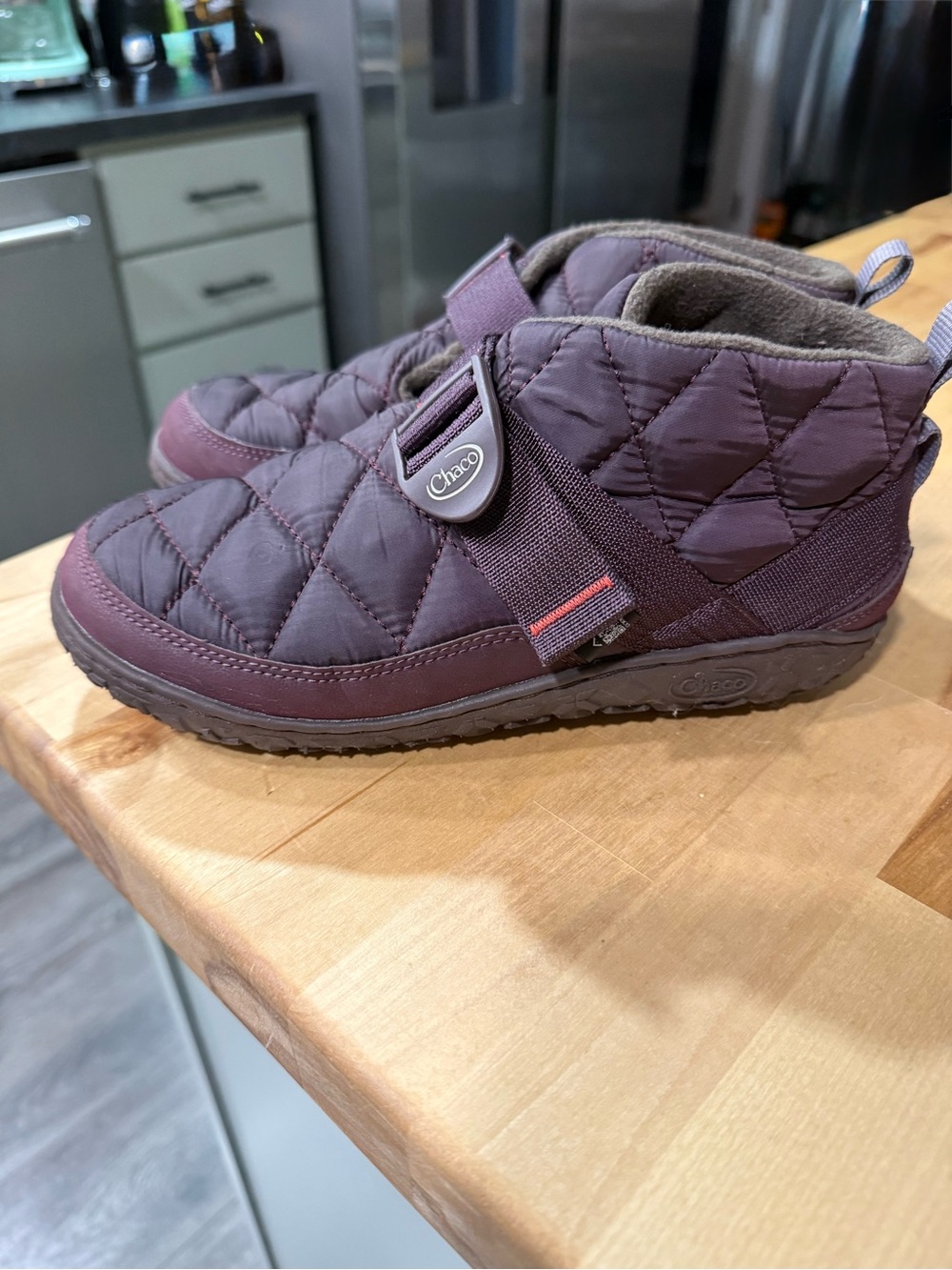 Chaco Ramble Quilted Slip-On Boot in Plum